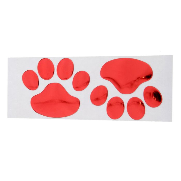 Наклейка декоративная на автомобиль DA-303-05 "Лапки", красный