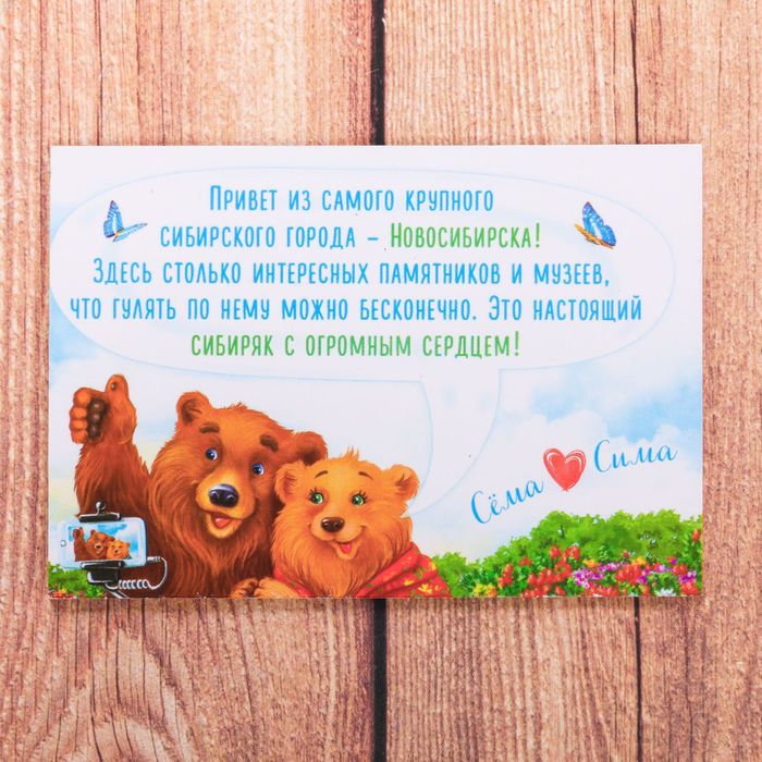 Магнит двусторонний «Новосибирск. Любимой сестренке»