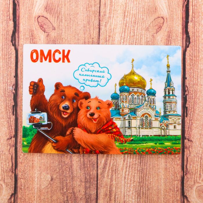 Магнит двусторонний «Омск»