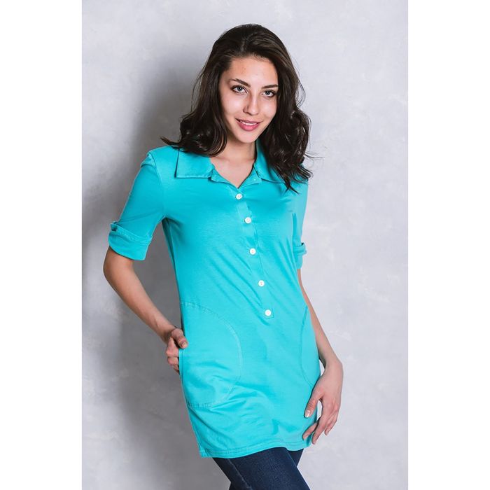 Туника женская WK23317 цвет бирюзовый, рост 158-164, р-р 42