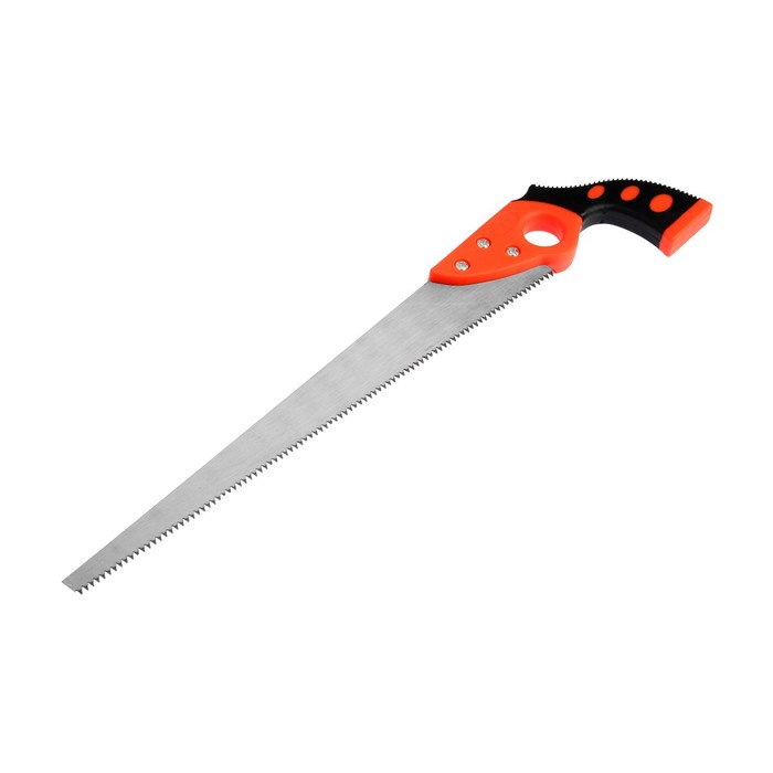 Ножовка по дереву LOM, выкружная, обрезиненная рукоятка, 7-8 TPI, 350 мм