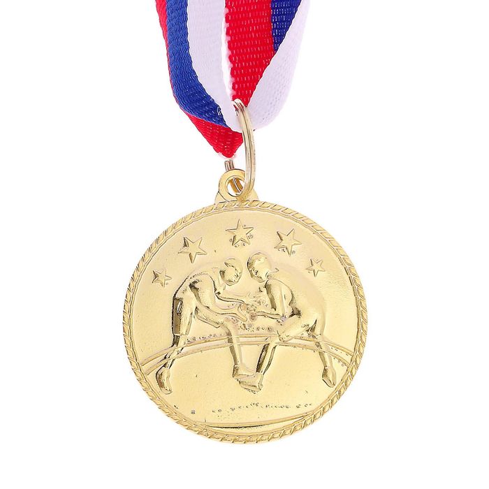 Медаль тематическая 120 "Вольная борьба" золото