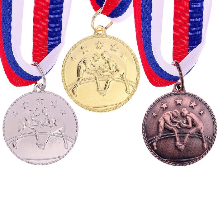 Медаль тематическая 120 "Вольная борьба" бронза