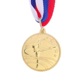 Медаль тематическая «Гимнастика», золото, d=3,5 см Ош