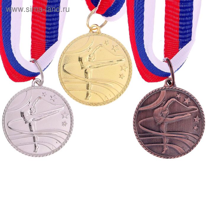 Медаль тематическая «Гимнастика», серебро, d=3,5 см спортивная медаль для общей школы золотая серебряная бронзовая движение коммуникация самоуверенность развивающая гимнастика металл