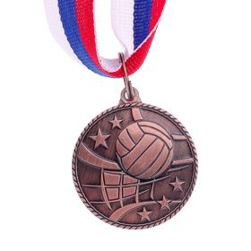 Медаль тематическая «Волейбол», бронза, d=3,5 см Ош