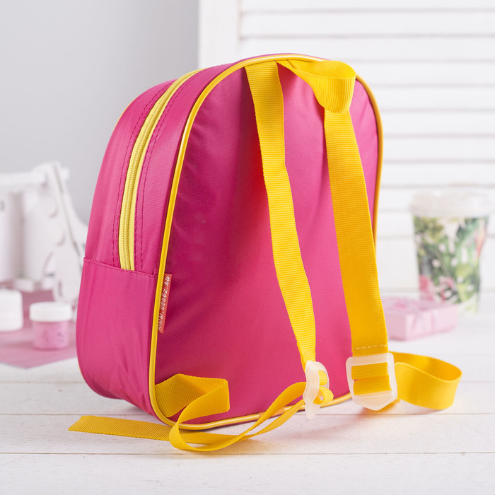 Рюкзак детский, 1 отдел, светоотражающая вставка, цвет фиолетовый