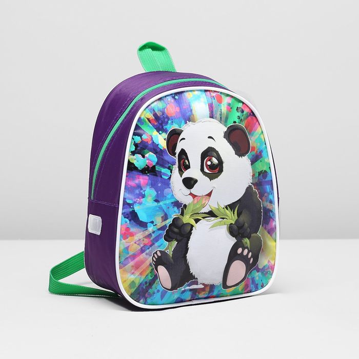 Рюкзак детский, 1 отдел, светоотражающая вставка, цвет фиолетовый