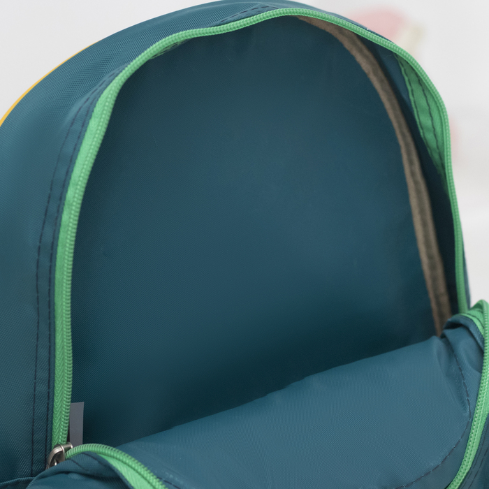 Рюкзак детский, 1 отдел, наружный карман, светоотражающая вставка, цвет зелёный