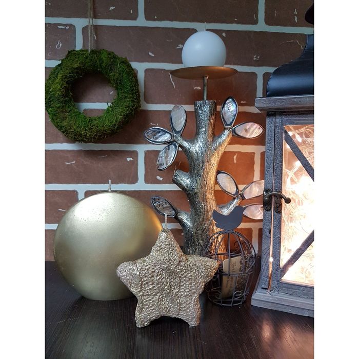 Свеча "Ручная работа" "Звезда вязаная" 11х3 золото