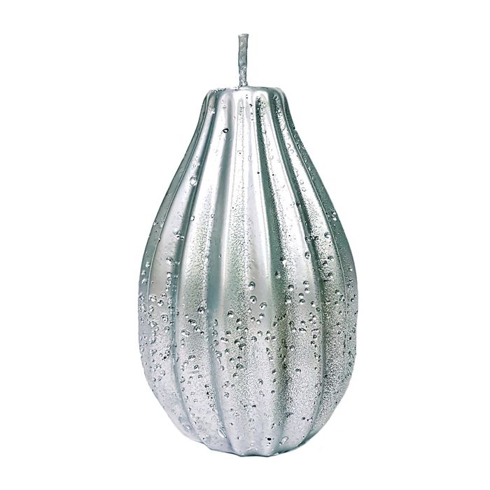 Свеча "Ручная работа" Интерьерная "Луковица малая" 70*110 серебро