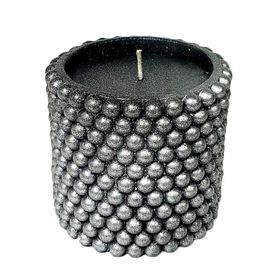 

Свеча "Ручная работа" цилиндр "Жемчужный" 100*95 Чёрное серебро