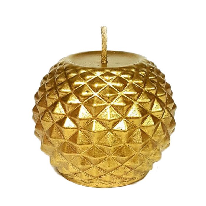 Свеча "Ручная работа" шар "В кристаллах" 70*55 золото