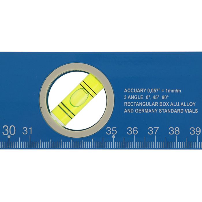 Уровень VOREL, 40 см, 3 глазка, с линейкой, алюминиевый