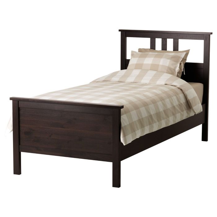 Каркас кровати, без основания, цвет черно-коричневый ХЕМНЭС