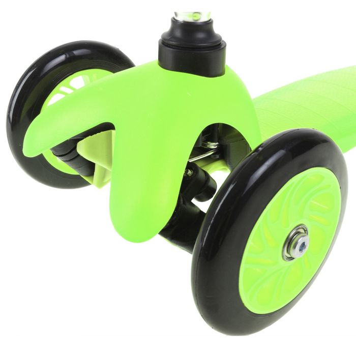 Самокат стальной FREEWAY OT-034, три колеса PU d= 125 и 80 мм, цвет зелёный