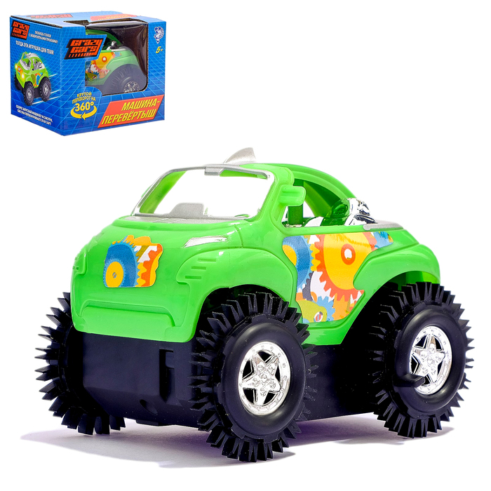 Машина-перевертыш "Гонка", работает от батареек