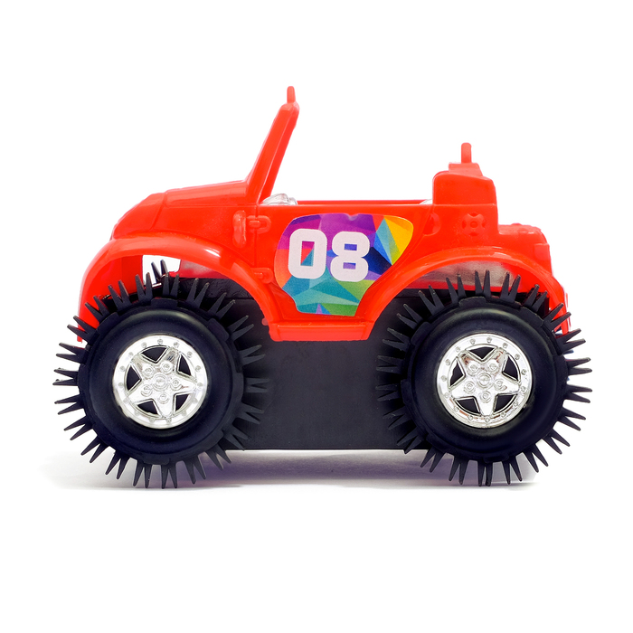 Машина-перевертыш "Кабриолет", работает от батареек, цвета:МИКС