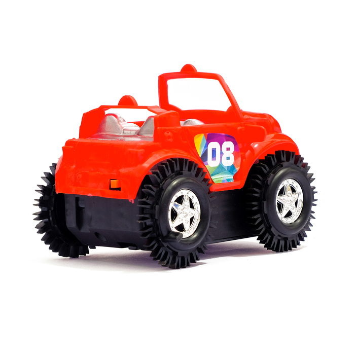 Машина-перевертыш "Кабриолет", работает от батареек, цвета:МИКС