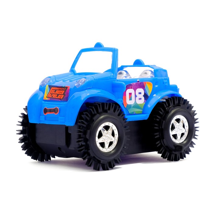 Машина-перевертыш "Кабриолет", работает от батареек, цвета:МИКС