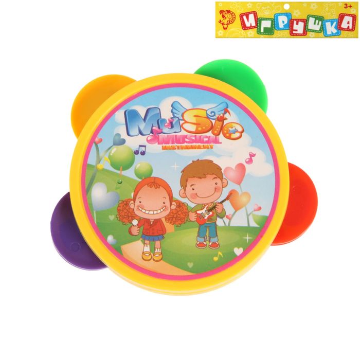 Игрушка музыкальная бубен "Музыкальное приключение", МИКС