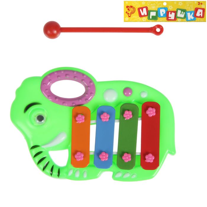 Игрушка музыкальная металлофон "Слоник", МИКС