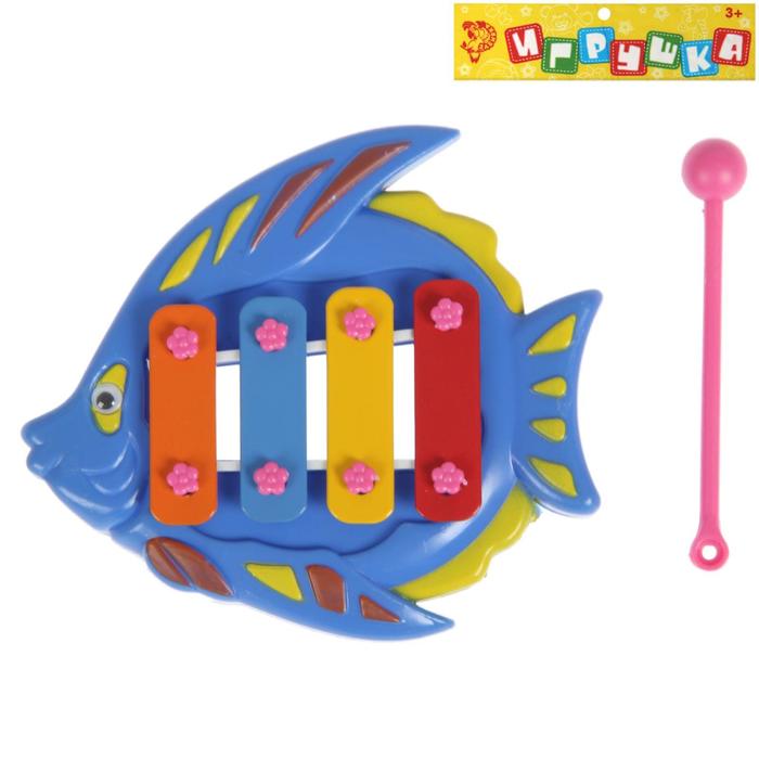 Игрушка музыкальная металлофон "Рыбка" МИКС