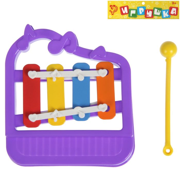 Игрушка музыкальная металлофон "Нотки", МИКС