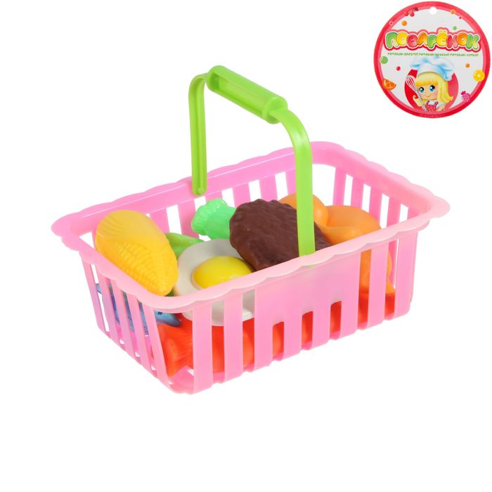 Набор продуктов в корзине "Мои покупки", 10 предметов