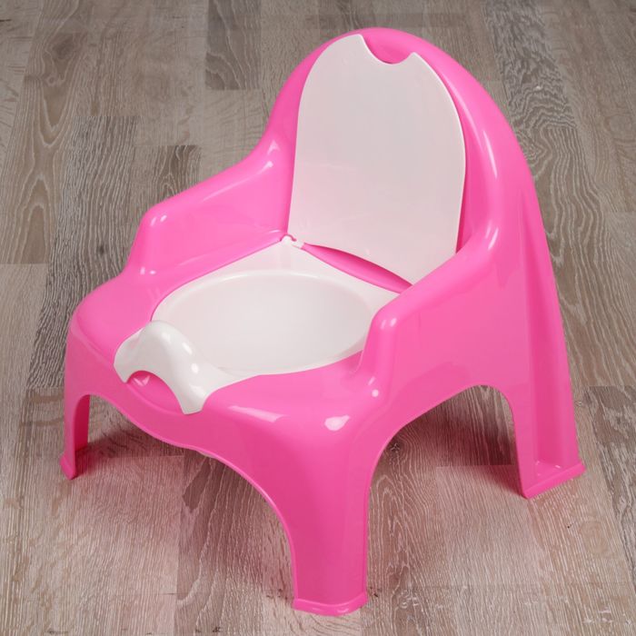 Горшок-стульчик с крышкой, цвет розовый