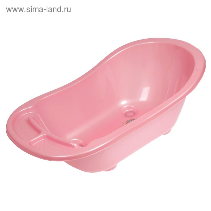 фото Детская ванночка со сливом, с аппликацией, цвет розовый, фиолетовый ddstyle