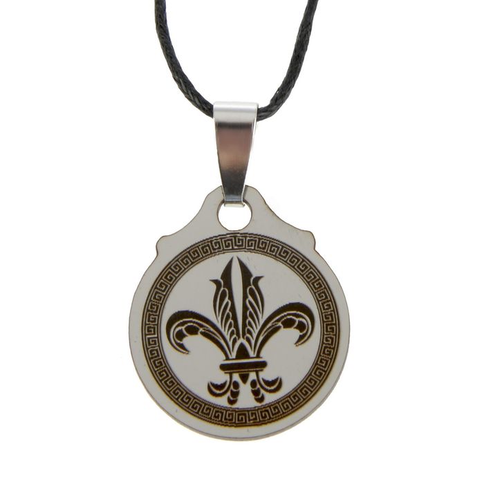 Амулет "Королевская лилия", (мед/сталь)