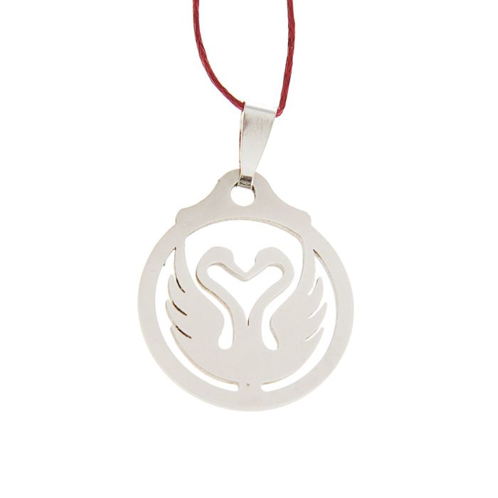 Амулет "Лебеди любви", (мед/сталь)