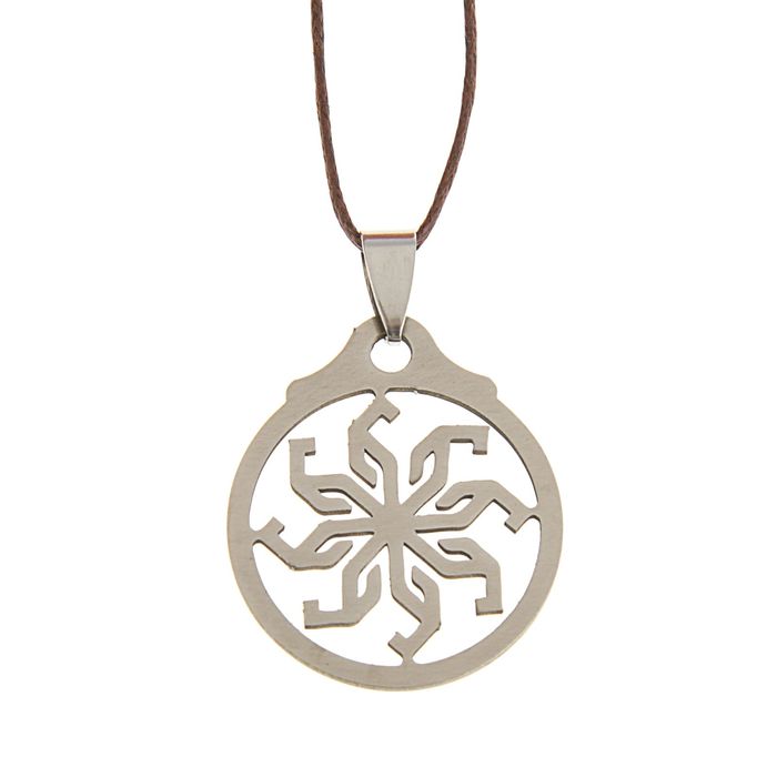 Амулет "Коловрат восьмилучевой", (мед/сталь)