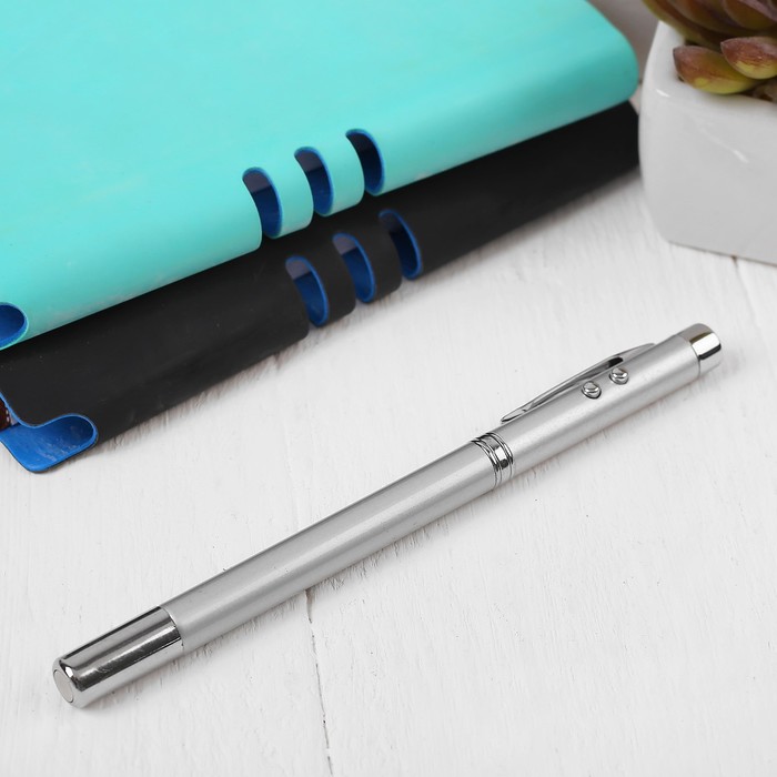 Ручка-лазер «Указка», с фонариком, магнит