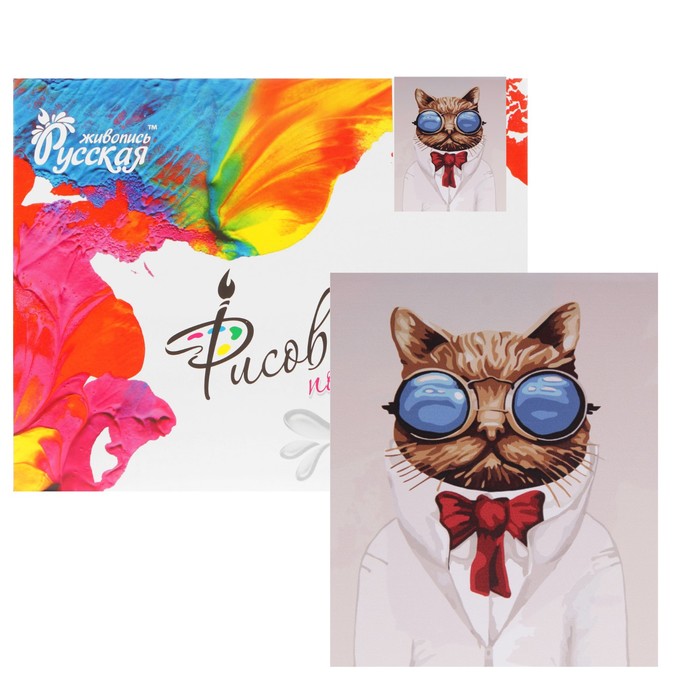 Рисование по номерам "Кот учёный" 40х50 см