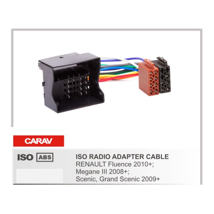 Евро разъём CARAV 12-027 (ISO адаптер RENAULT Fluence 2010+; Megane III 2008+)