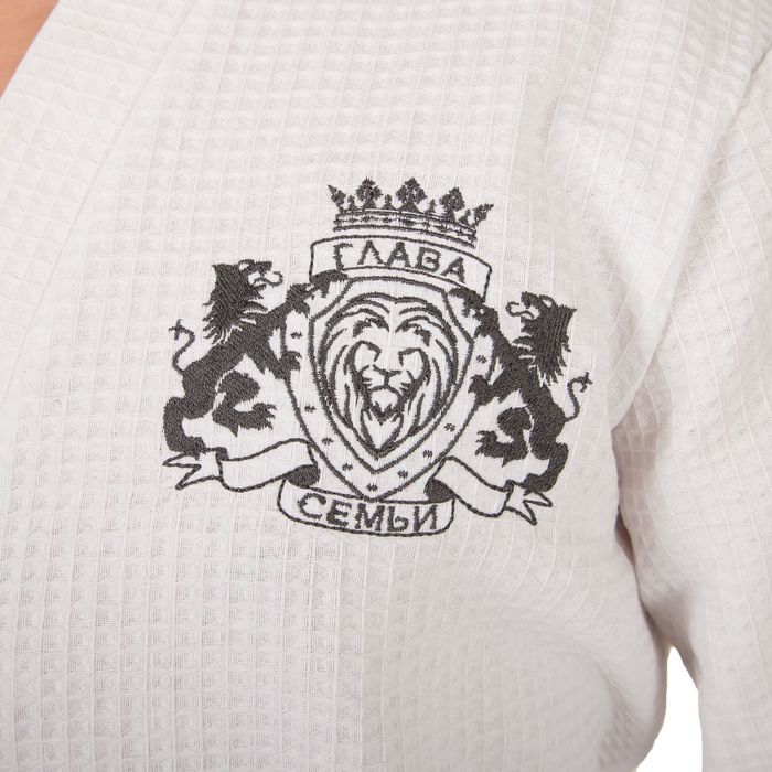 Халат вафельный мужской "Глава семьи", размер 50, хлопок 100%, 240г/м2
