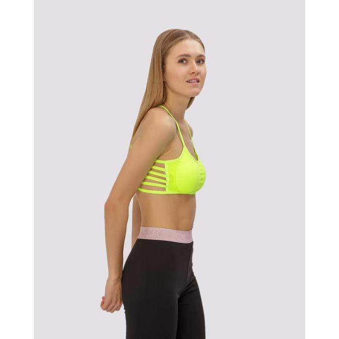 Топ спортивный с чашками ONLITOP Summer yellow р-р M