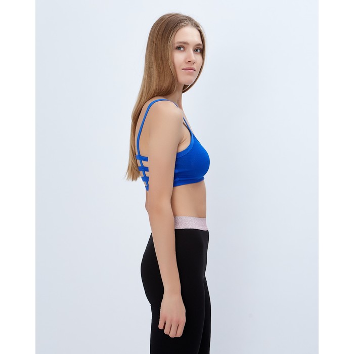 Топ спортивный с чашками ONLITOP Summer beach dark blue р-р S