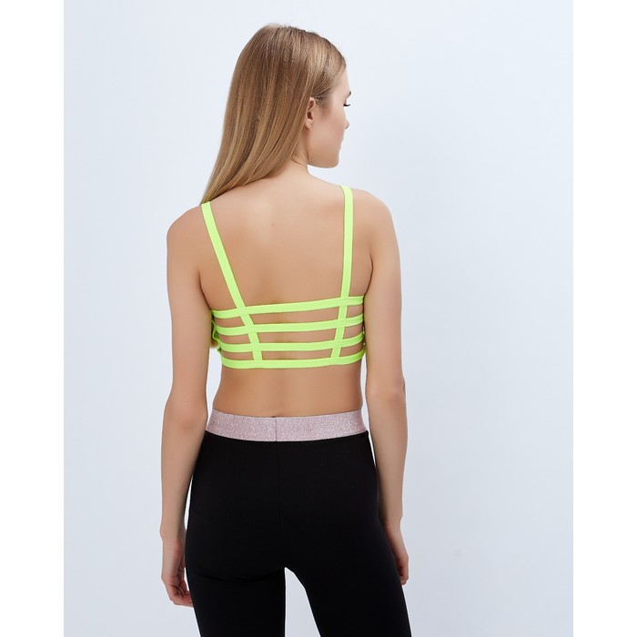 Топ спортивный с чашками ONLITOP Summer beach yellow р-р M