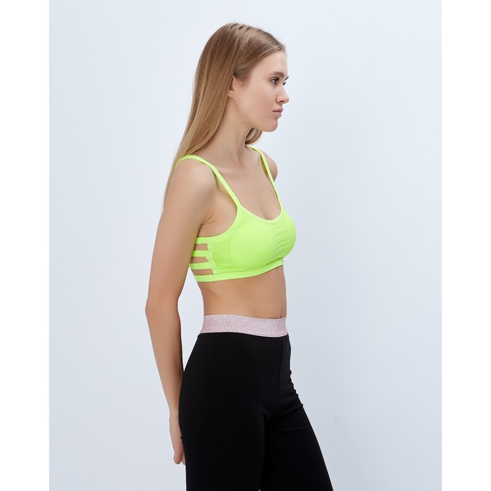 Топ спортивный с чашками ONLITOP Summer beach yellow р-р L