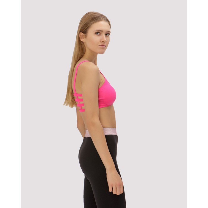 Топ спортивный с чашками ONLITOP Summer beach dark pink р-р S