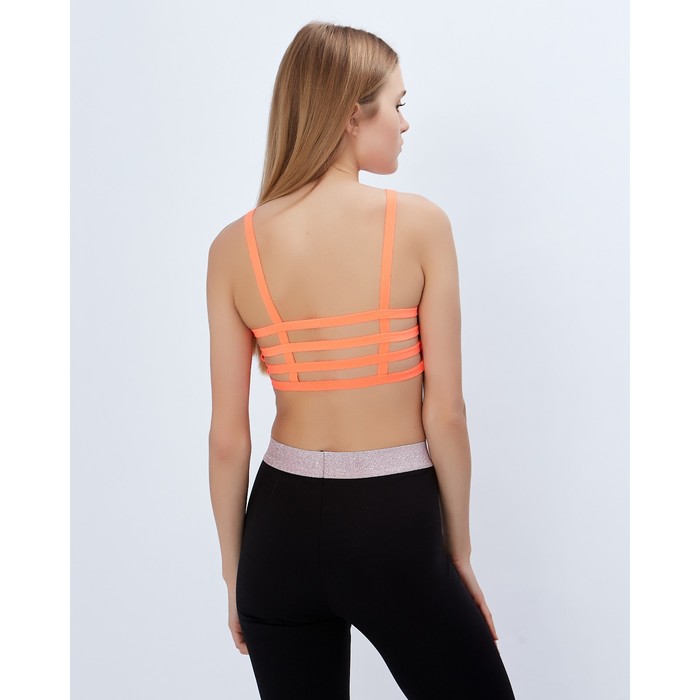 Топ спортивный с чашками ONLITOP Summer beach orange р-р M