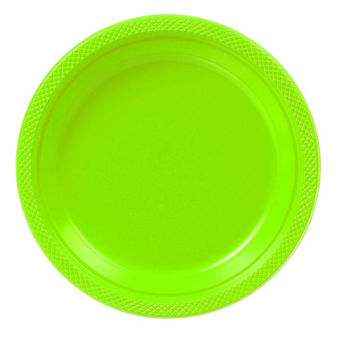 Тарелки пластиковые 23 см "Делюкс" Лайм (набор 10 шт)