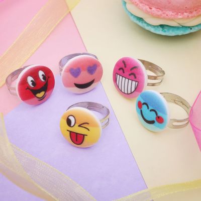 Кольцо детское "Выбражулька" смайлики, форма МИКС, цвет МИКС, безразмерное