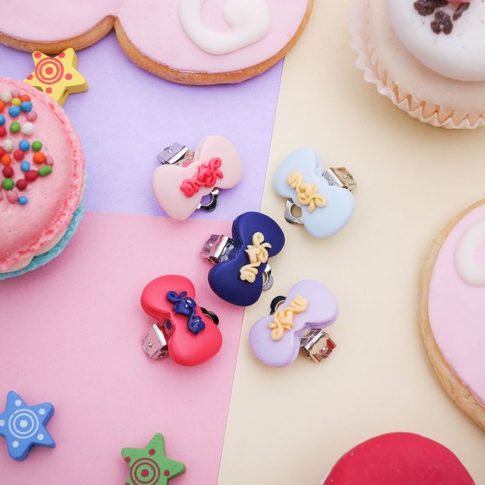 Клипсы детские "Выбражулька" бантик с надписью, цвет МИКС