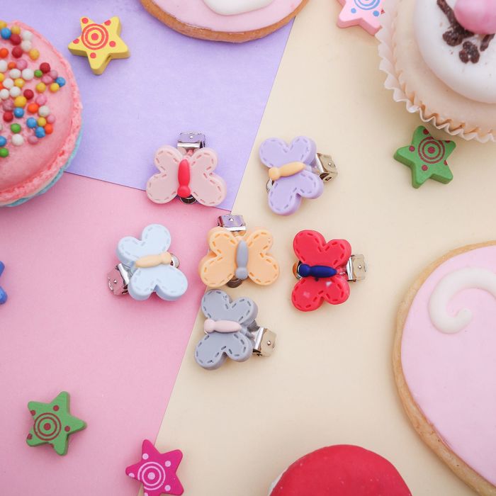 Клипсы детские "Выбражулька" бабочка порхающая, цвет МИКС