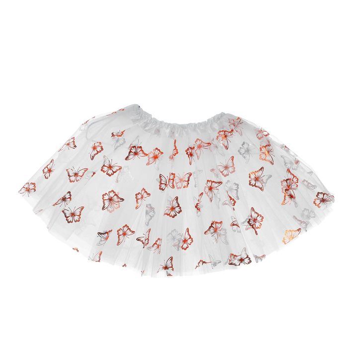 Карнавальная юбка "Бабочки" 3-х слойная 4-6 лет