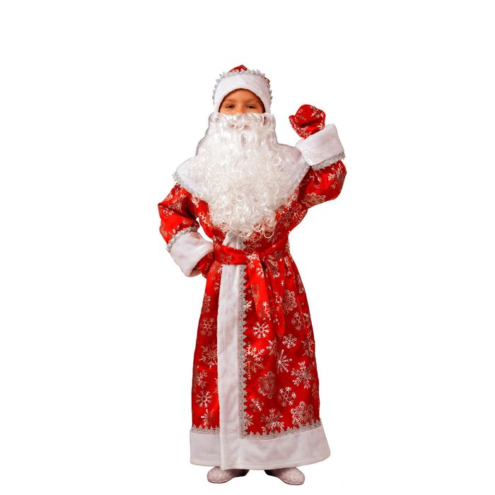 Детский карнавальный костюм «Дедушка Мороз», сатин, размер 30, рост 116 см